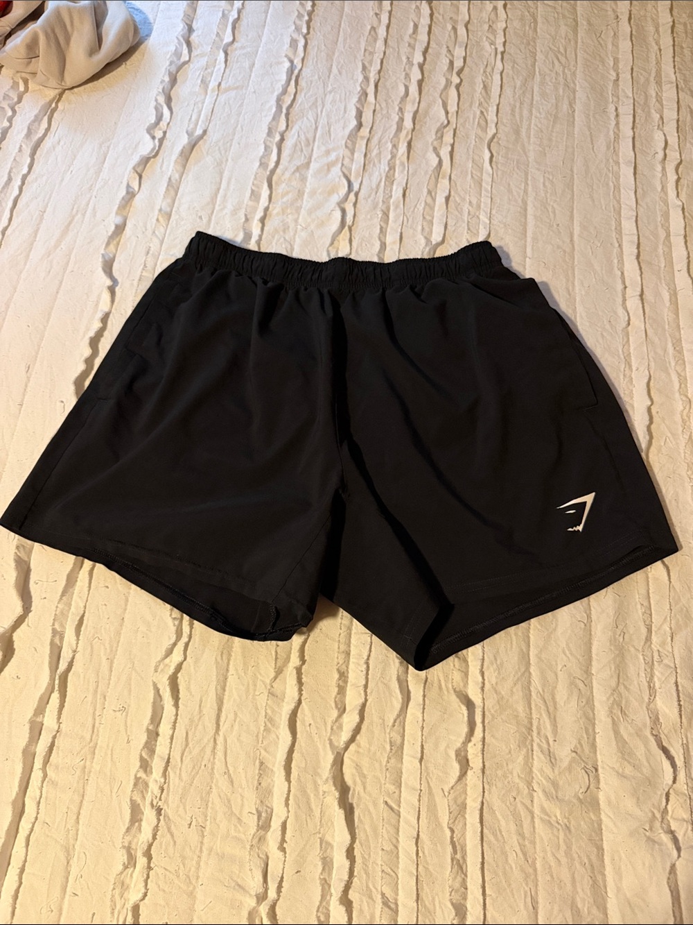Gymshark Men’s Black Athletic Training Shorts with Reflective Logo